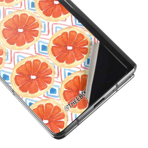 Bouffants and Broken Hearts Citrus Geo Galaxy Z Fold2 5G Skin