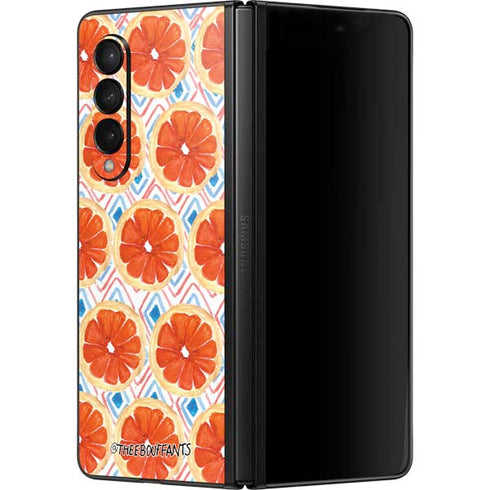 Bouffants and Broken Hearts Citrus Geo Galaxy Z Fold3 5G Skin