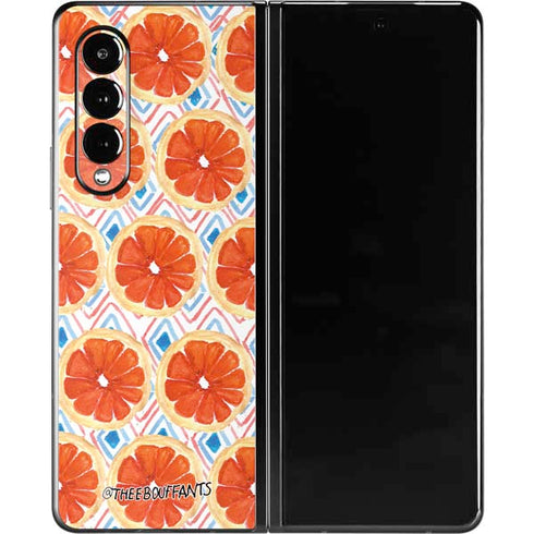 Bouffants and Broken Hearts Citrus Geo Galaxy Z Fold3 5G Skin