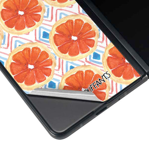 Bouffants and Broken Hearts Citrus Geo Galaxy Z Fold3 5G Skin