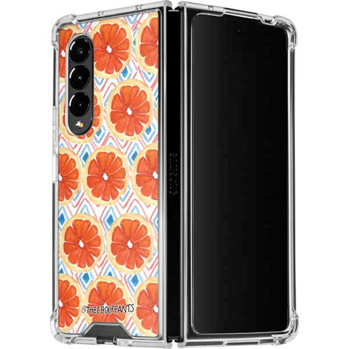 Bouffants and Broken Hearts Citrus Geo Galaxy Z Fold4 5G Clear Case