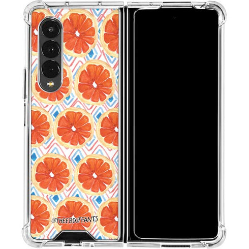 Bouffants and Broken Hearts Citrus Geo Galaxy Z Fold4 5G Clear Case
