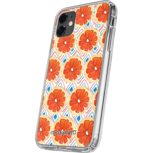 Bouffants and Broken Hearts Citrus Geo iPhone 11 Clear Case