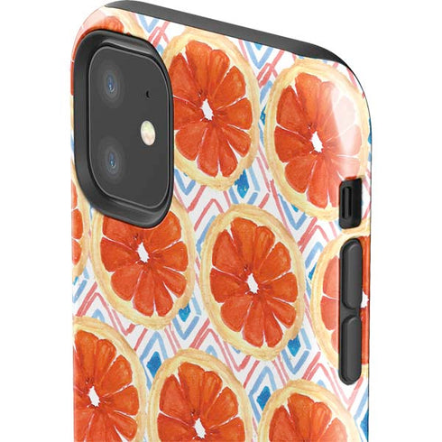 Bouffants and Broken Hearts Citrus Geo iPhone 11 Impact Case