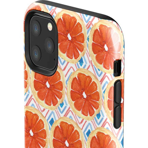 Bouffants and Broken Hearts Citrus Geo iPhone 11 Pro Max Impact Case