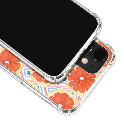 Bouffants and Broken Hearts Citrus Geo iPhone 12 Mini Clear Case