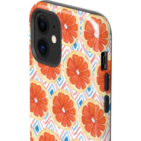 Bouffants and Broken Hearts Citrus Geo iPhone 12 Mini Impact Case