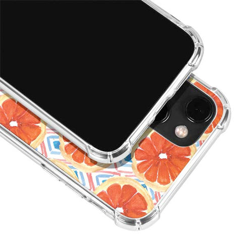 Bouffants and Broken Hearts Citrus Geo iPhone 13 Mini Clear Case
