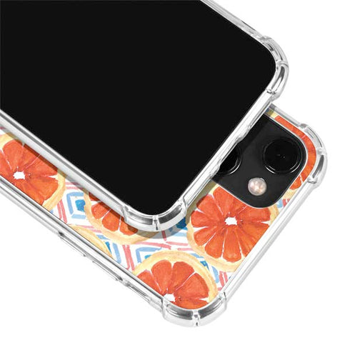 Bouffants and Broken Hearts Citrus Geo iPhone 14 Clear Case