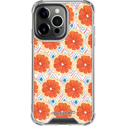 Bouffants and Broken Hearts Citrus Geo iPhone 15 Pro Clear Case