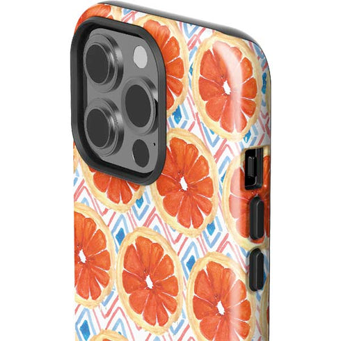 Bouffants and Broken Hearts Citrus Geo iPhone 14 Pro Impact Case