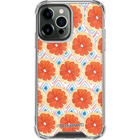 Bouffants and Broken Hearts Citrus Geo iPhone 14 Pro Max Clear Case