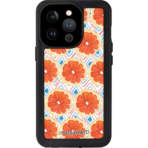 Bouffants and Broken Hearts Citrus Geo iPhone 14 Pro Waterproof Case