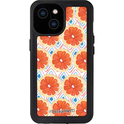Bouffants and Broken Hearts Citrus Geo iPhone 15 Waterproof Case