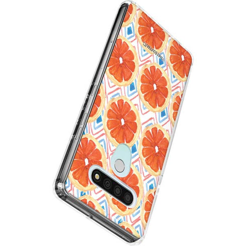 Bouffants and Broken Hearts Citrus Geo LG Stylo 6 Clear Case