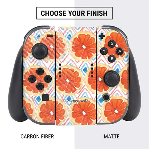 Bouffants and Broken Hearts Citrus Geo Nintendo Switch Bundle Skin