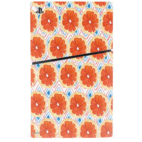 Bouffants and Broken Hearts Citrus Geo PS5 Slim Digital Edition Bundle Skin