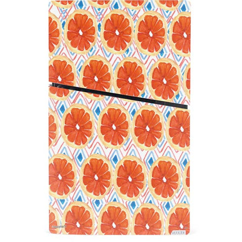 Bouffants and Broken Hearts Citrus Geo PS5 Slim Digital Edition Console Skin
