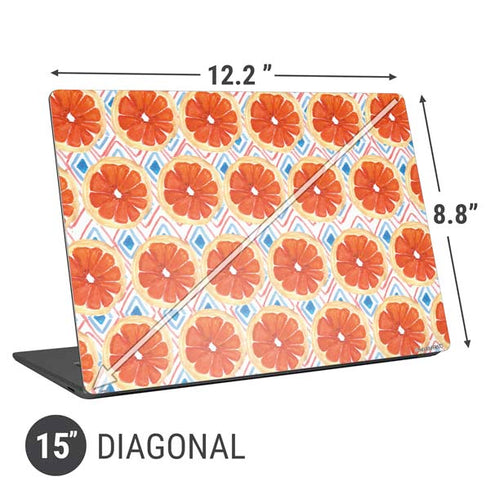 Bouffants and Broken Hearts Citrus Geo Universal Laptop 15in (12.2 x 8.8in) Skin
