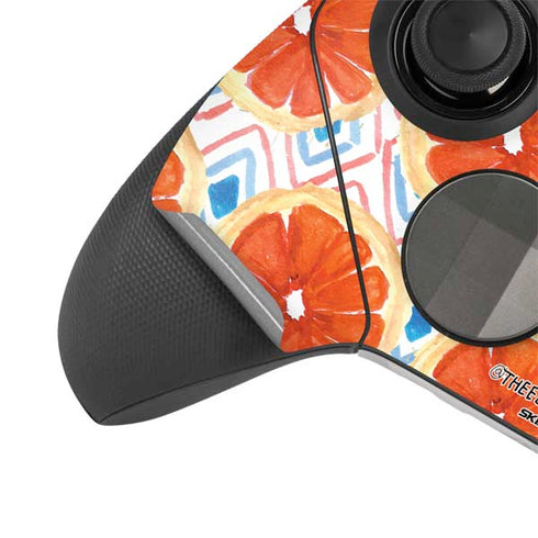 Bouffants and Broken Hearts Citrus Geo Xbox Elite Wireless Controller Series 2 Skin