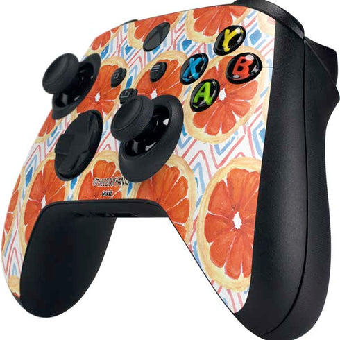 Bouffants and Broken Hearts Citrus Geo Xbox Series X Controller Skin