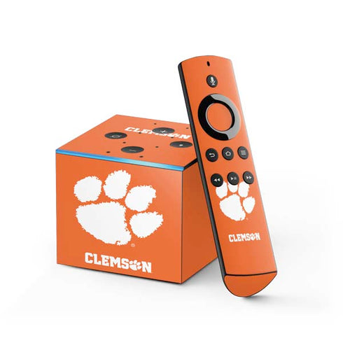 Clemson University Tiger Print Fire TV Cube Skin