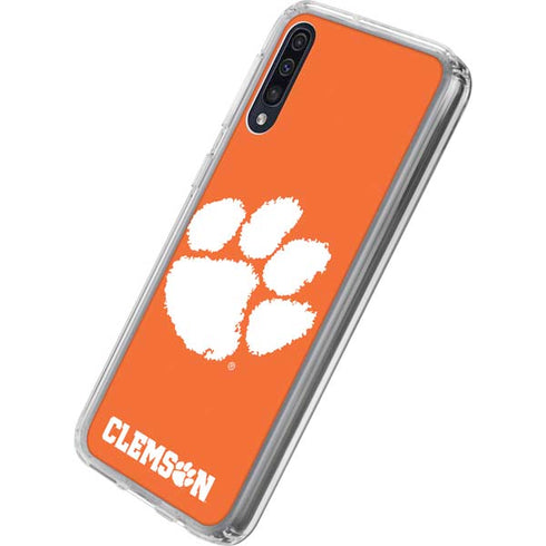 Clemson University Tiger Print Galaxy A50 Clear Case