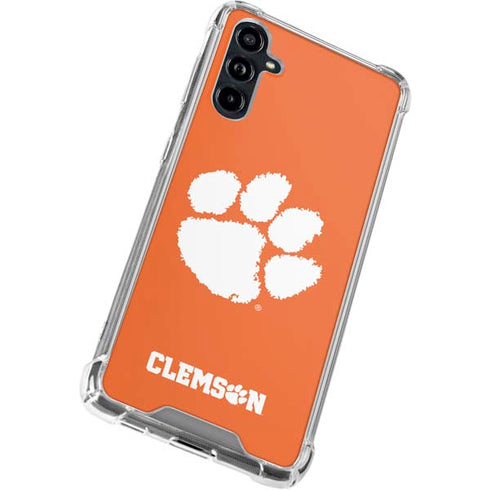 Clemson University Tiger Print Galaxy A54 5G Clear Case