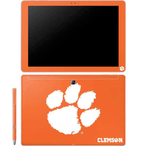 Clemson University Tiger Print Galaxy Book 12in Skin