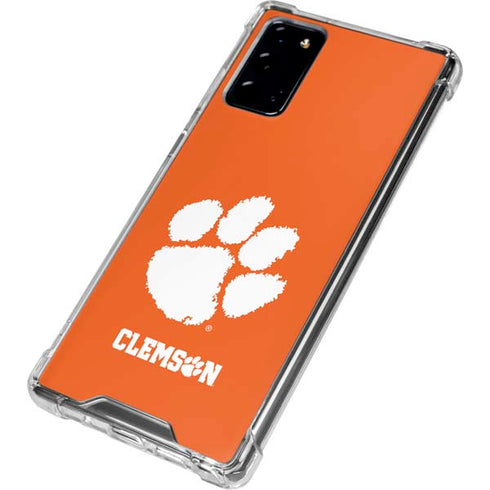 Clemson University Tiger Print Galaxy Note20 5G Clear Case