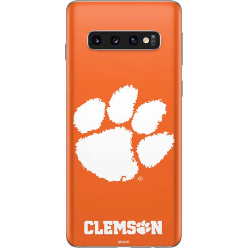 Clemson University Tiger Print Galaxy S10 Skin