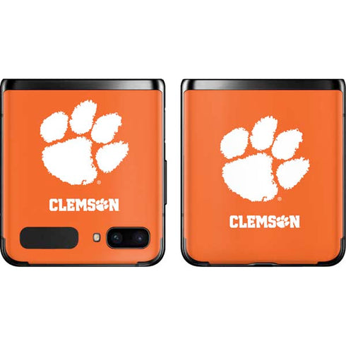 Clemson University Tiger Print Galaxy Z Flip Skin