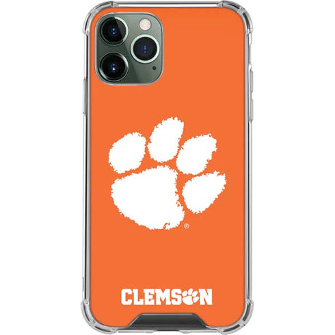 Clemson University Tiger Print iPhone 12 Pro Clear Case