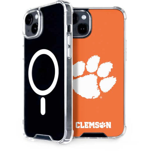 Clemson University Tiger Print iPhone 15 MagSafe Case
