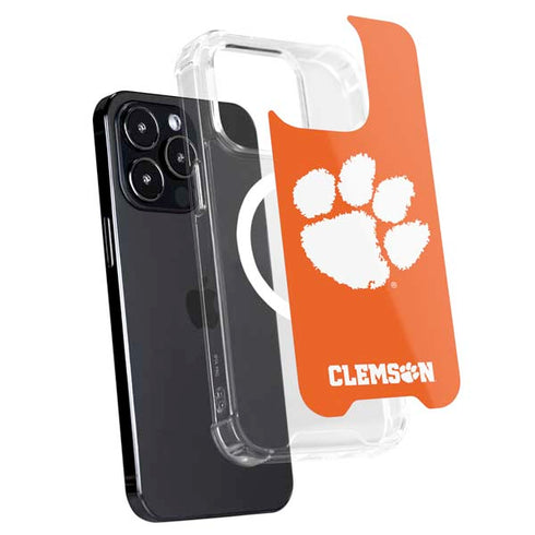 Clemson University Tiger Print iPhone 15 Pro Max MagSafe Case