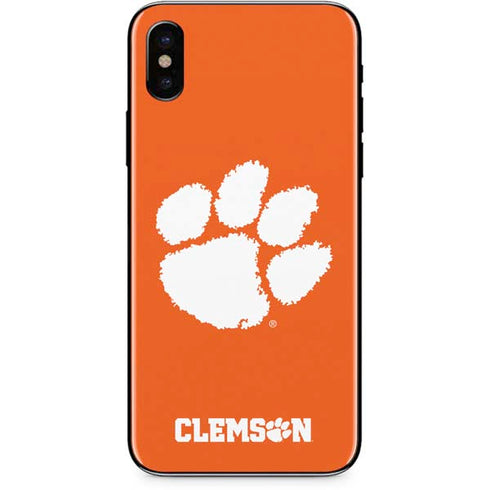 Clemson University Tiger Print iPhone X Skin