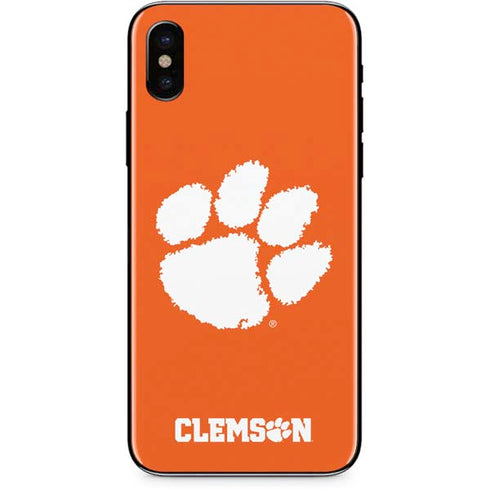Clemson University Tiger Print iPhone XS Skin