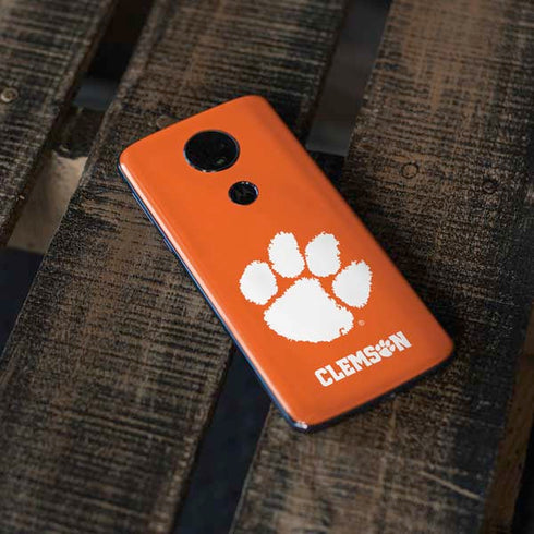 Clemson University Tiger Print Moto E5 Plus Skin