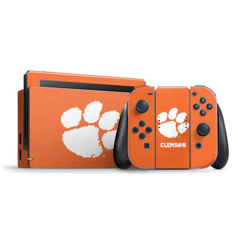 Clemson University Tiger Print Nintendo Switch Bundle Skin