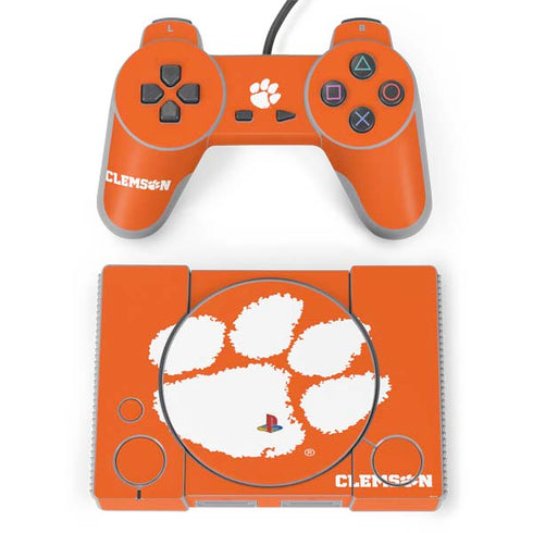 Clemson University Tiger Print PlayStation Classic Bundle Skin