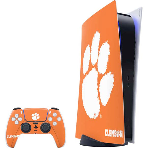 Clemson University Tiger Print PS5 Digital Edition Bundle Skin