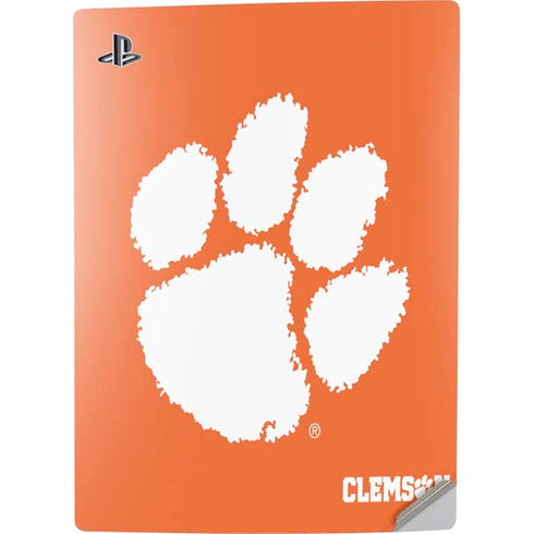 Clemson University Tiger Print PS5 Digital Edition Console Skin