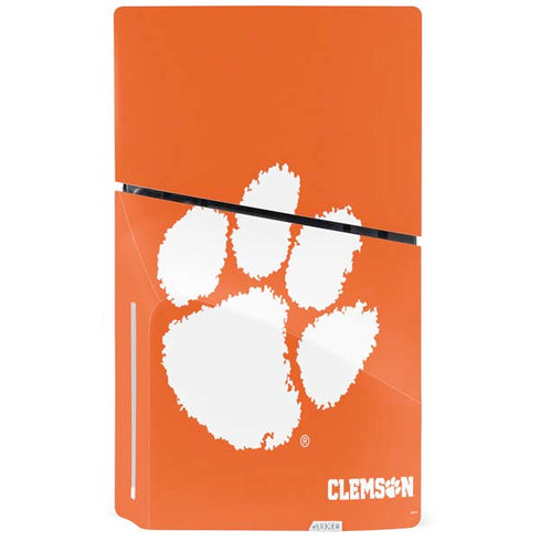 Clemson University Tiger Print PS5 Slim Disk Bundle Skin