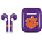 Clemson University Tiger Print Purple Apple AirPods 2 Skin