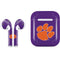 Clemson University Tiger Print Purple Apple AirPods Skin