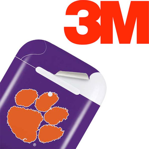 Clemson University Tiger Print Purple Apple AirPods Skin
