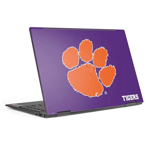 Clemson University Tiger Print Purple HP Envy Skin