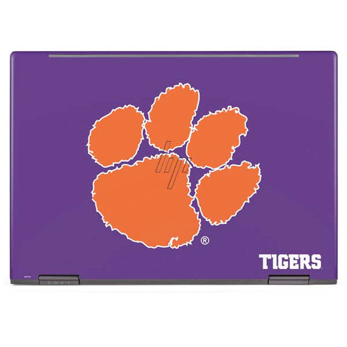 Clemson University Tiger Print Purple HP Envy Skin