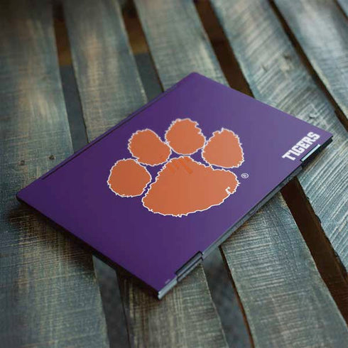 Clemson University Tiger Print Purple HP Envy Skin