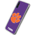 Clemson University Tiger Print Purple Galaxy A10e Clear Case